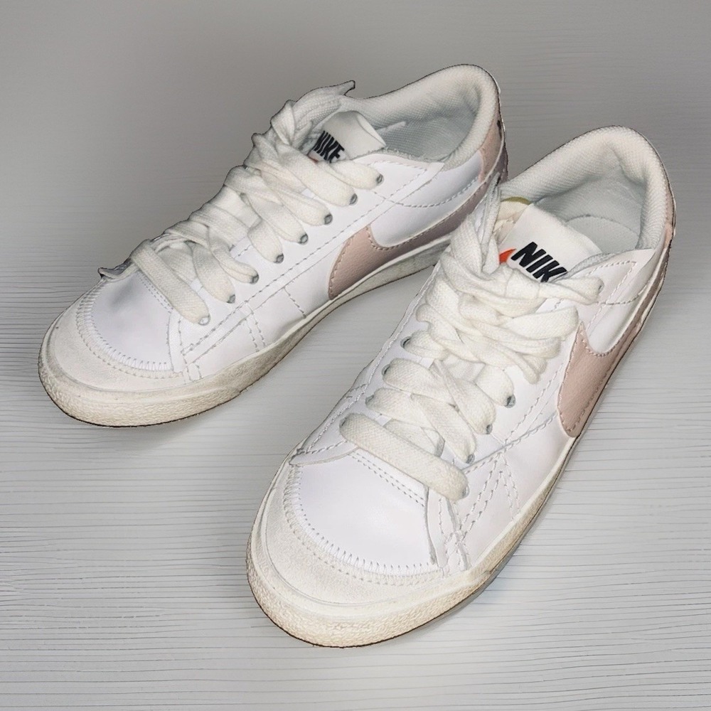 Nike Blazer Low 77 Jumbo White Pink Oxford Rose Sneaker DQ1470-102 Womens 8